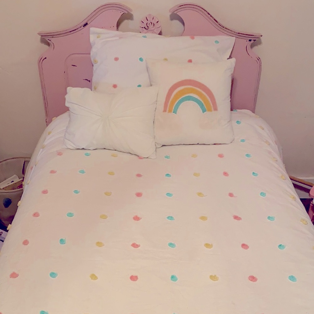 Twin Pom Pom urban habitat kids comforter/ pillows